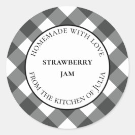 Rode buffels voor zelfgemaakte cadeaus ronde sticker