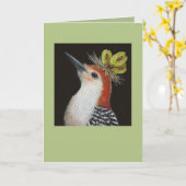 Rode buikspecht kaart (Gele Bloem)