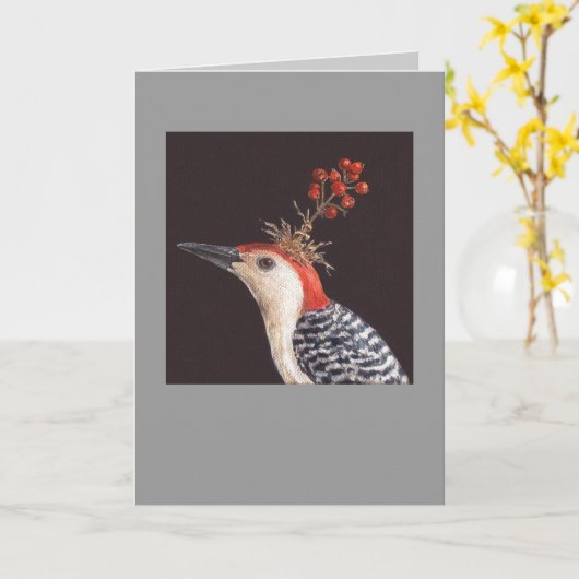 rode-buikspecht kaart (Gele Bloem)