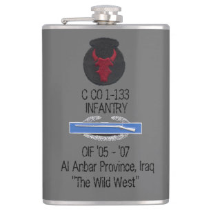 Rode bull Infanteriekolf - Verenigde Staten van Am Heupfles