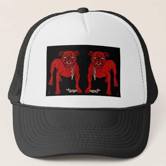 Rode Bulldog Trucker Pet (Voorkant)