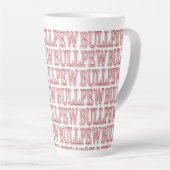 Rode "BULLPEW" Latte Mok (Rechterhoek)