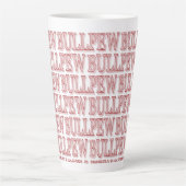 Rode "BULLPEW" Latte Mok (Voorkant)