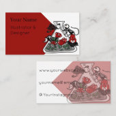 Rode Bunny en Skeletale Alchemie Pot Visitekaartje (Voorkant / Achterkant)