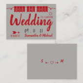 Rode Bunting, sparen de Datum Informatiekaartje (Voorkant / Achterkant)