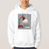 Rode Bureaulamp Moderne Verlichting Hoodie (Voorkant)