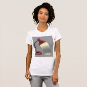 Rode bureaulamp moderne verlichting t-shirt (Voorkant volledig)