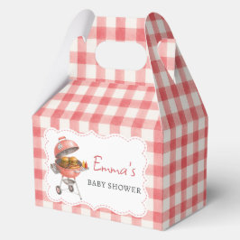 Rode Burger BBQ Baby Shower Favor Dozen Bedankdoosjes