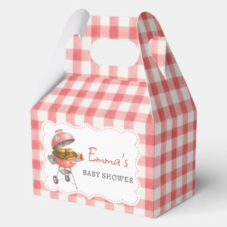 Rode Burger BBQ Baby Shower Favor Dozen Bedankdoosjes