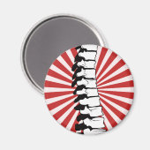 Rode Burst Spine Magnet (Voorkant / Achterkant)