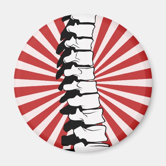 Rode Burst Spine Magnet (Voorkant)