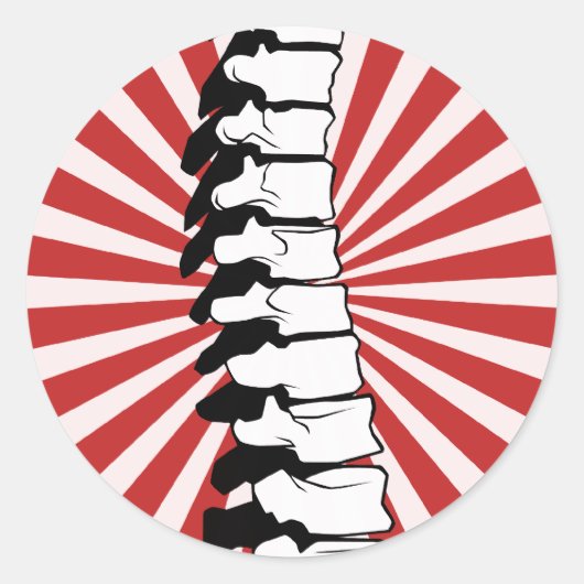 Rode Burst Spine Stickers (Voorkant)