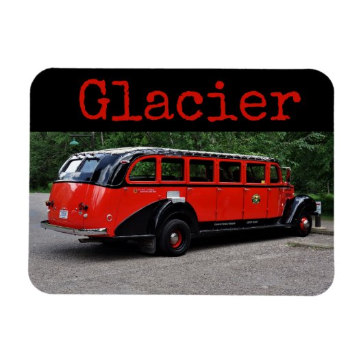 Rode bus Glacier National Park Magneet (Horizontaal)