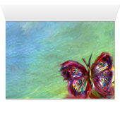 RODE BUTTERFLIES OP GEEL THISTLS, BLUE SKY Floral (Binenzijde Horizontaal (Onderkant))