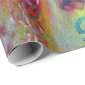 RODE BUTTERFLIES OP GEEL THISTLS, BLUE SKY Floral Cadeaupapier (Rol Hoek)