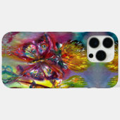RODE BUTTERFLIES OP GEEL THISTLS, BLUE SKY Floral Case-Mate iPhone Case (Achterkant (horizontaal))