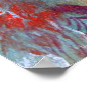 RODE BUTTERFLIES OP GEEL THISTLS, BLUE SKY Floral Poster (Hoek)