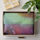 RODE BUTTERFLIES OP GEEL THISTLS, BLUE SKY Floral Tissuepapier (Geschenk)