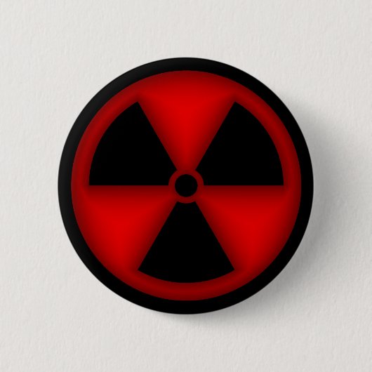 Rode Button voor het stralingssymbool (Voorkant)