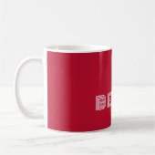Rode C81 & Witte Fun Font Moderne Naam Aangepast C Koffiemok (Links)