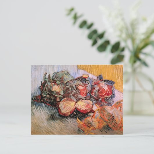 Rode Cabbages en uien door Vincent van Gogh Briefkaart (Staand voorkant)