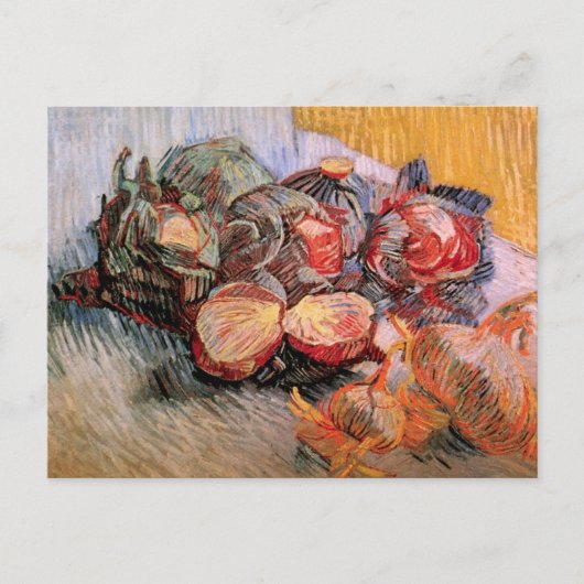 Rode Cabbages en uien door Vincent van Gogh Briefkaart (Voorkant)