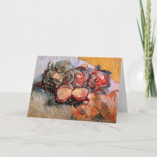 Rode Cabbages en uien door Vincent van Gogh Kaart (Voorkant)