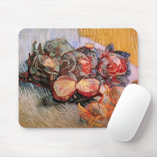 Rode Cabbages en uien door Vincent van Gogh Muismat (Met muis)
