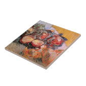 Rode Cabbages en uien door Vincent van Gogh Tegeltje (Zijkant)