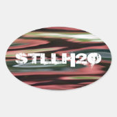 Rode Cabine Reflecties Ovale Sticker (Voorkant)