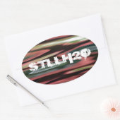 Rode Cabine Reflecties Ovale Sticker (Envelop)