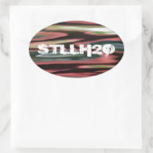 Rode Cabine Reflecties Ovale Sticker (Tas)