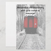 Rode cabine, Victoriaans stoomtrein Briefpapier (Voorkant / Achterkant)