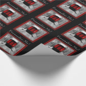 Rode cabine, Victoriaans stoomtrein Cadeaupapier (Hoek)