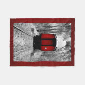 Rode cabine, Victoriaans stoomtrein Fleece Deken (Voorkant (Horizontaal))