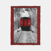 Rode cabine, Victoriaans stoomtrein Fleece Deken (Voorkant)