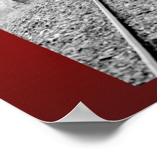 Rode cabine, Victoriaans stoomtrein Poster (Hoek)