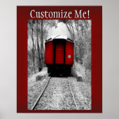 Rode cabine, Victoriaans stoomtrein Poster (Voorkant)