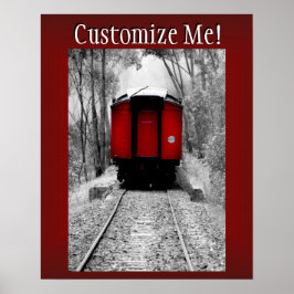 Rode cabine, Victoriaans stoomtrein Poster