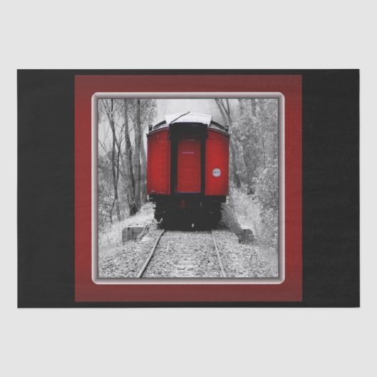 Rode cabine, Victoriaans stoomtrein Tissuepapier (Voorkant)