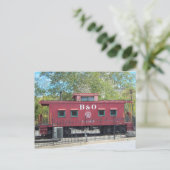 Rode Caboose.  Ellicott City, MD Briefkaart (Staand voorkant)