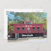 Rode Caboose.  Ellicott City, MD Briefkaart (Voorkant / Achterkant)