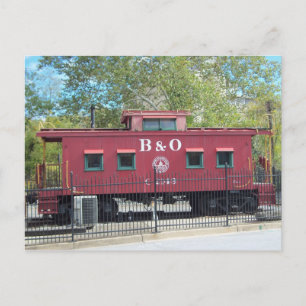 Rode Caboose.  Ellicott City, MD Briefkaart