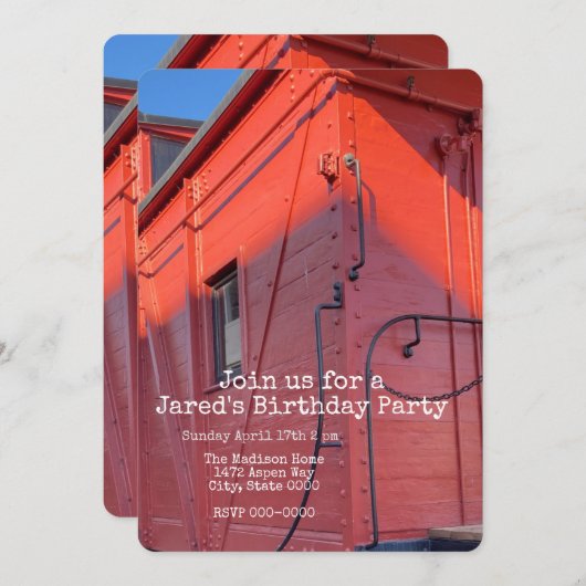 Rode Caboose Kaart (Voorkant / Achterkant)