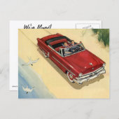  rode cabriolet, adreswijziging aankondigingskaart (Voorkant / Achterkant)
