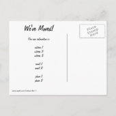  rode cabriolet, adreswijziging aankondigingskaart (Achterkant)