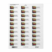 Rode Cabriolet Collector Auto Binnenstad Etiket (Full Sheet)