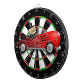 Rode cabriolet dartbord (Voorkant Rechts)