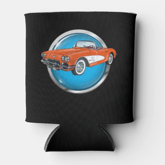  rode cabriolet Koelbox houder - srf Blikjeskoeler (Voorkant)