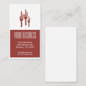 Rode cactus aanpasbare visitekaartjes (Voorkant / Achterkant)